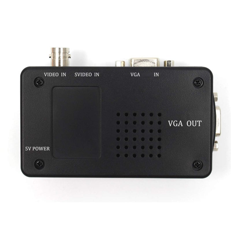 HDSUNWSTD Portable BNC to VGA Video Converter Composite S-Video Input to PC VGA Out Adapter Digital Switch Box for PC MACTV Camera DVD DVR - Image 4